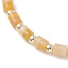 Flat Round Natural Yellow Aventurine Beads Braided Bead Bracelets BJEW-JB13247-03-3