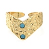 Heart Rack Plating Brass Micro Pave Cubic Zirconia Open Cuff Rings for Women RJEW-M022-26G-2