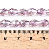 Transparent Electroplate Glass Beads Strands EGLA-N013-T6mm-B02-4