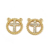304 Stainless Steel Crystal Rhinestone Pendants STAS-L290-24G-1