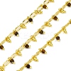 Handmade Faceted Natural Tiger Eye Beaded Chains CHC-L050-01G-15-1