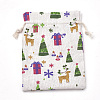 Polycotton(Polyester Cotton) Packing Pouches Drawstring Bags X-ABAG-S003-02E-2
