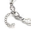 304 Stainless Steel Cross Link Chain Bracelet Making AJEW-JB01378-01-3