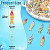 40Pcs 5 Colors Alloy Enamel Pendants ENAM-CJ0007-46-2