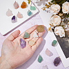 16Pcs Raw Rough Natural Fluorite & Green Aventurine & Green Fluorite & Rose Quartz & Amethyst & Ferruginous Quartz & Citrine & Quartz Crystal Pendants G-HS0001-08-3