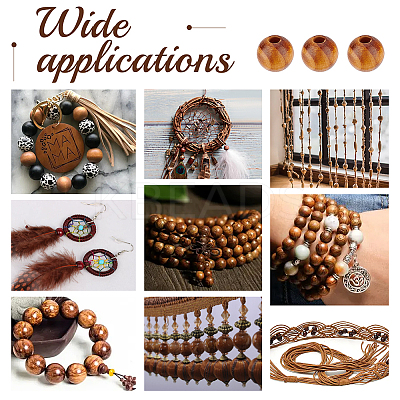 200Pcs Wood Beads WOOD-OC0003-68B-LF-1
