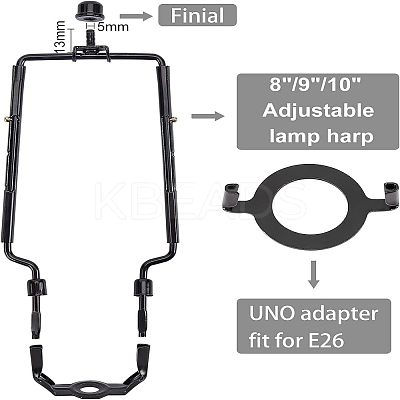 Iron Lamp Shade Harp Holder AJEW-OC0002-06-1