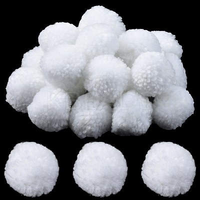 24Pcs Wool Soft Pompom Ball DIY-SC0031-31C-03-1