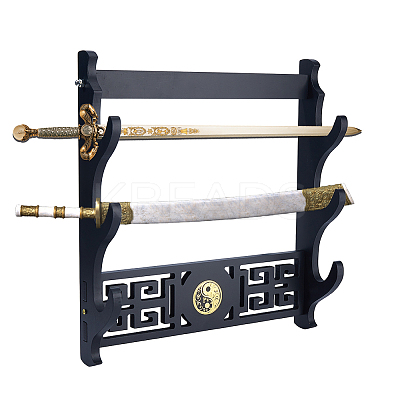 MDF Boards Sword Katana Holder Stands ODIS-WH0099-184B-1
