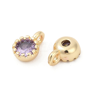 Brass Pave Cubic Zirconia Pendants KK-H204-03KCG-03-1