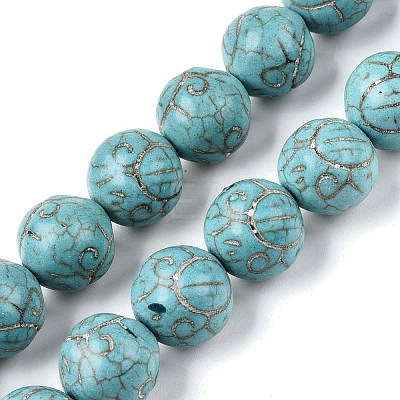 Synthetic Turquoise Beads Strands UNKW-T001-01B-1