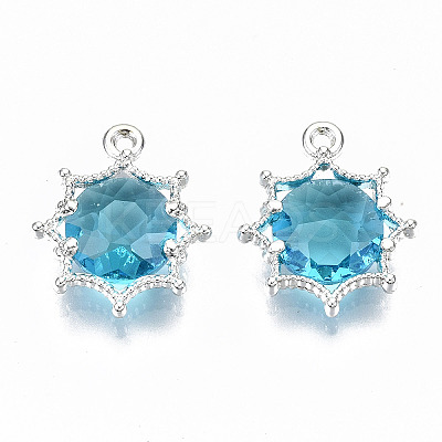 Faceted Glass Pendants LS-GLAA-S191-002K-S-NR-1