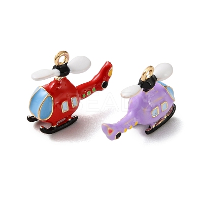 Alloy Enamel Pendants FIND-Z117-15G-1