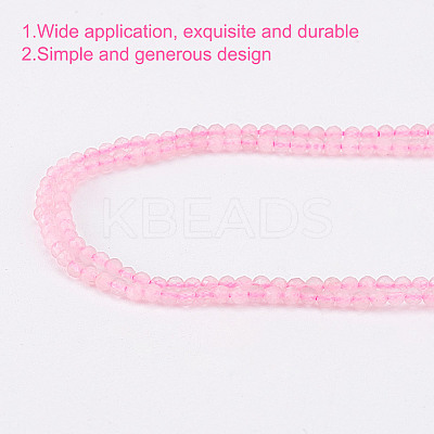 2 Strands Natural Rose Quartz Beads Strands G-GO0001-56-1