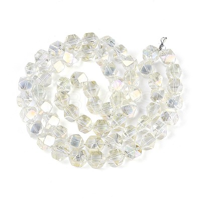 Electroplate Glass Beads Strands EGLA-T021-21D-1
