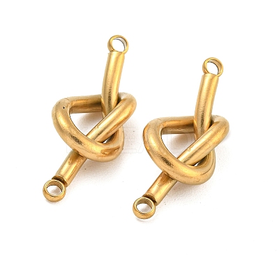 304 Stainless Steel Knot Links Connector Charms STAS-K290-02G-1