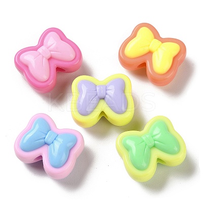 Two Tone Opaque Acrylic Beads X-SACR-I005-08E-1