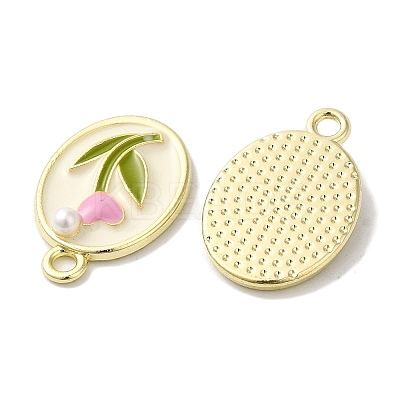 Rack Plating Alloy Enamel Pendants FIND-I039-033G-1