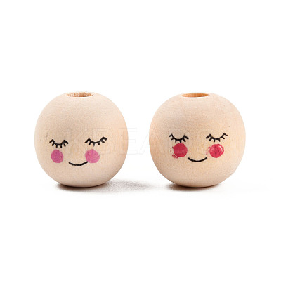 Maple Wood European Beads WOOD-S055-25-1