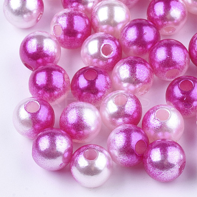 Acrylic Imitation Pearl Beads MACR-N001-01E-1