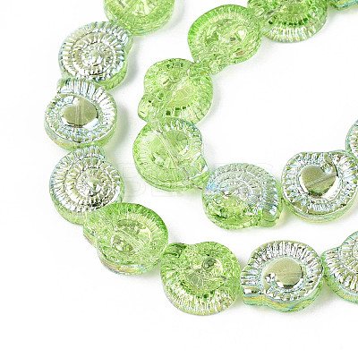 Electroplate Transparent Glass Beads Strands EGLA-S190-05D-1
