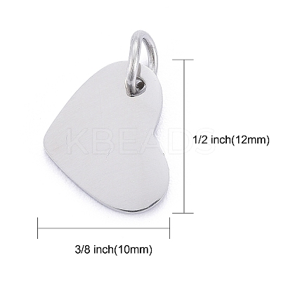 Anti-Tarnish 304 Stainless Steel Stamping Blank Tag Charms STAS-I311-19P-1