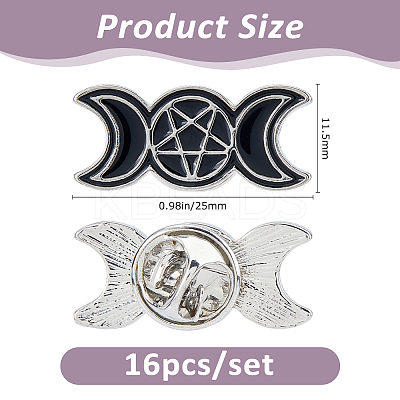 16Pcs Punk Style Alloy Enamel Lapel Pin Backs for Backpack Clothes JEWB-FH0002-82A-1