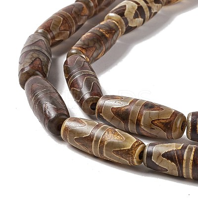 Tibetan Style dZi Beads Strands G-A024-01N-1