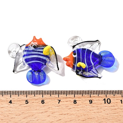 Handmade Lampwork Pendants LAMP-S068-09F-1