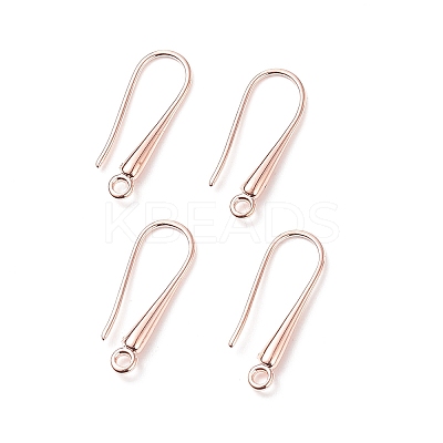 Eco-Friendly Brass Earring Hooks Findings KK-M157-03RG-NR-1