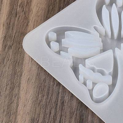 Rectangle with Butterfly Pattern DIY Pendant Silicone Molds X1-DIY-G114-04-1