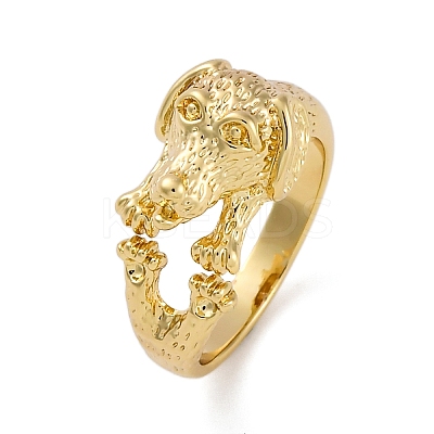Brass Cuff Rings for Women Men RJEW-C118-03G-1