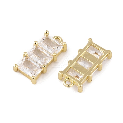 Brass Micro Pave Clear Cubic Zirconia Pendants KK-L212-08G-1