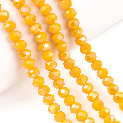 Electroplate Glass Beads Strands EGLA-A044-P8mm-B29-1
