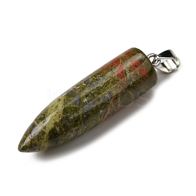 Natural Unakite Pointed Pendants G-F820-12G-1
