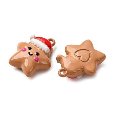 Christmas Themes Baking Paint Alloy Pendants FIND-G097-02E-1