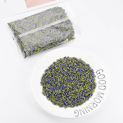 Opaque Colours Two Tone Seed Glass Bugle Beads SEED-T006-02B-03-1