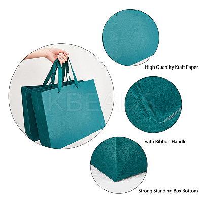 Paper Candy Gift Storage Pouches with Ribbon Handle LS-ABAG-WH0048-05-1