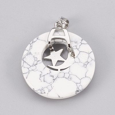 Synthetic Howlite Pendants KK-F751-F19-1-1
