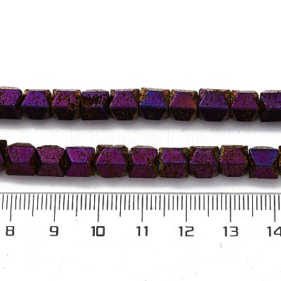 Electroplated Natural Lava Rock Beads Strands G-A256-D01-01I-1