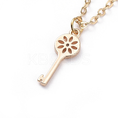 Brass Micro Pave Cubic Zirconia Pendant Necklace NJEW-JN02672-02-1
