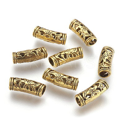 Tibetan Style Alloy Tube Beads PALLOY-F133-17AG-1