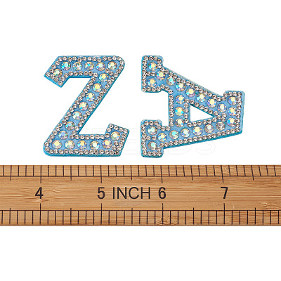 Alphabet Resin Rhinestone Patches DIY-TAC0005-45F-1