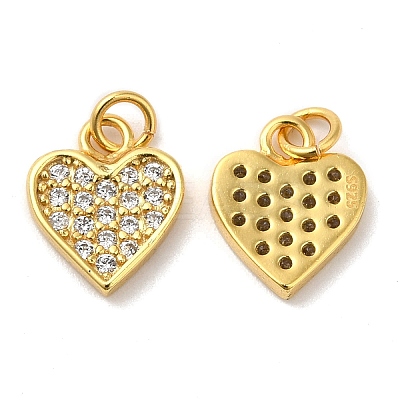 925 Sterling Silver Micro Pave Cubic Zirconia Charms STER-I010-41G-1