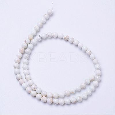 Natural Magnesite Bead Strands G-P286-10-6mm-1