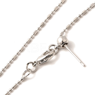 1mm Rack Plating Brass Column Link Chain Adjustable Slider Necklaces for Women Men MAK-L044-54P-1