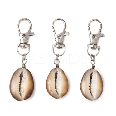 Natural Cowrie Shell Pendant Decorations HJEW-JM03170-01-1