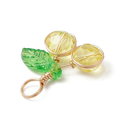 Cherry Glass Pendants PALLOY-JF03470-02-1