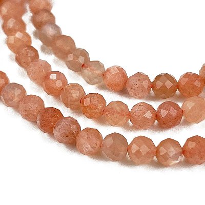 Natural Peach Moonstone Beads Strands X-G-C127-A02-02-1