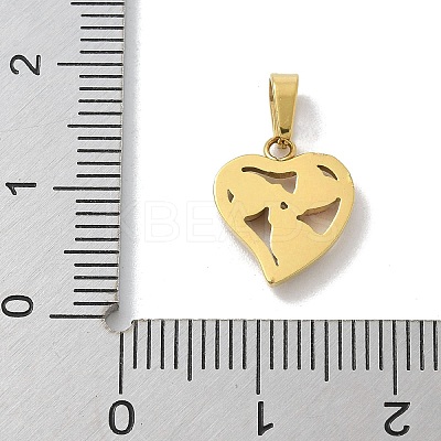 Ion Plating(IP) 304 Stainless Steel Micro Pave Cubic Zirconia Pendants STAS-Z107-04G-06-1